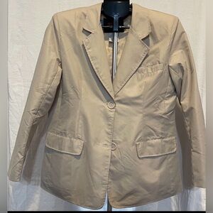 Totes Women’s Rain Jacket/Blazer Water Resist Beige Size Small Pre-Owned